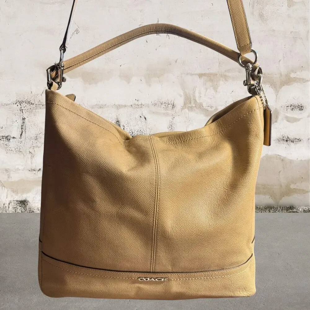 Coach Beige Shoulder Hobo Bag